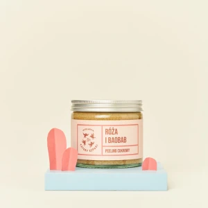 Peeling cukrowy do ciała róża i baobab